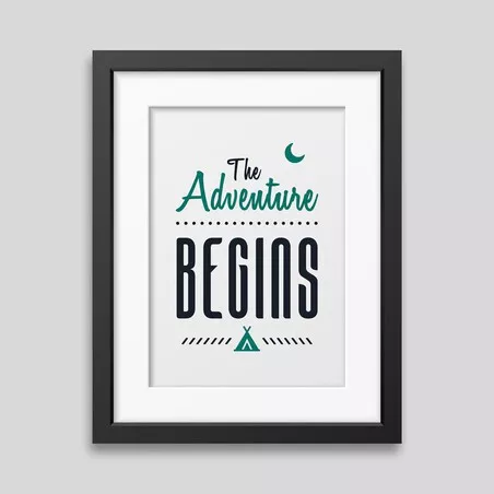 The adventure begins Framed poster